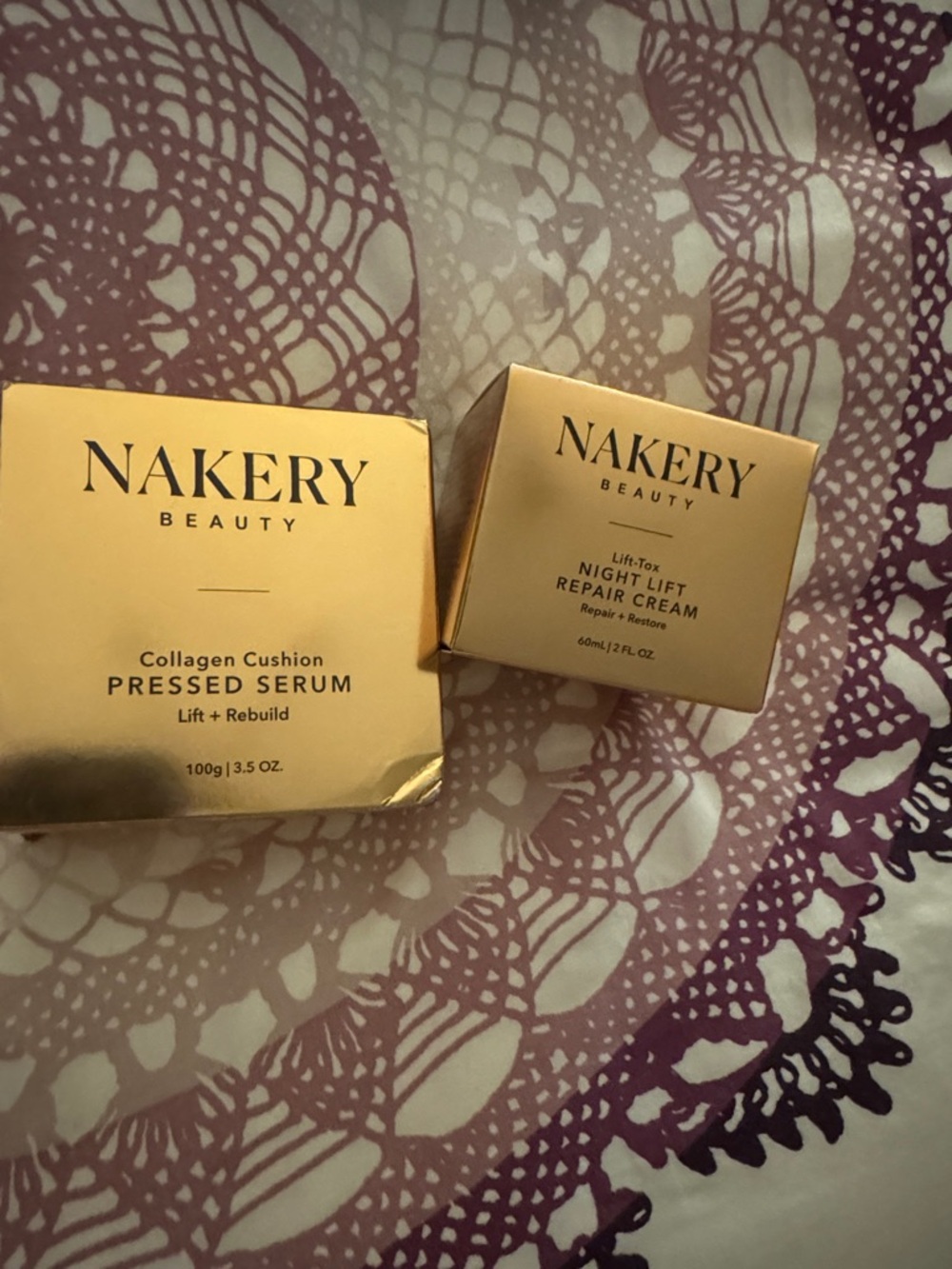 Nakery Beauty Collagen Cushion Pressed Serum & Night Lift Repair Cream - set